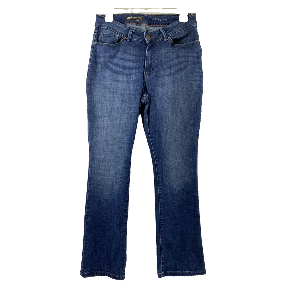 Lee Jeans Womens Size 28 Curvy Boot Medium‎ Wash Denim  Casual